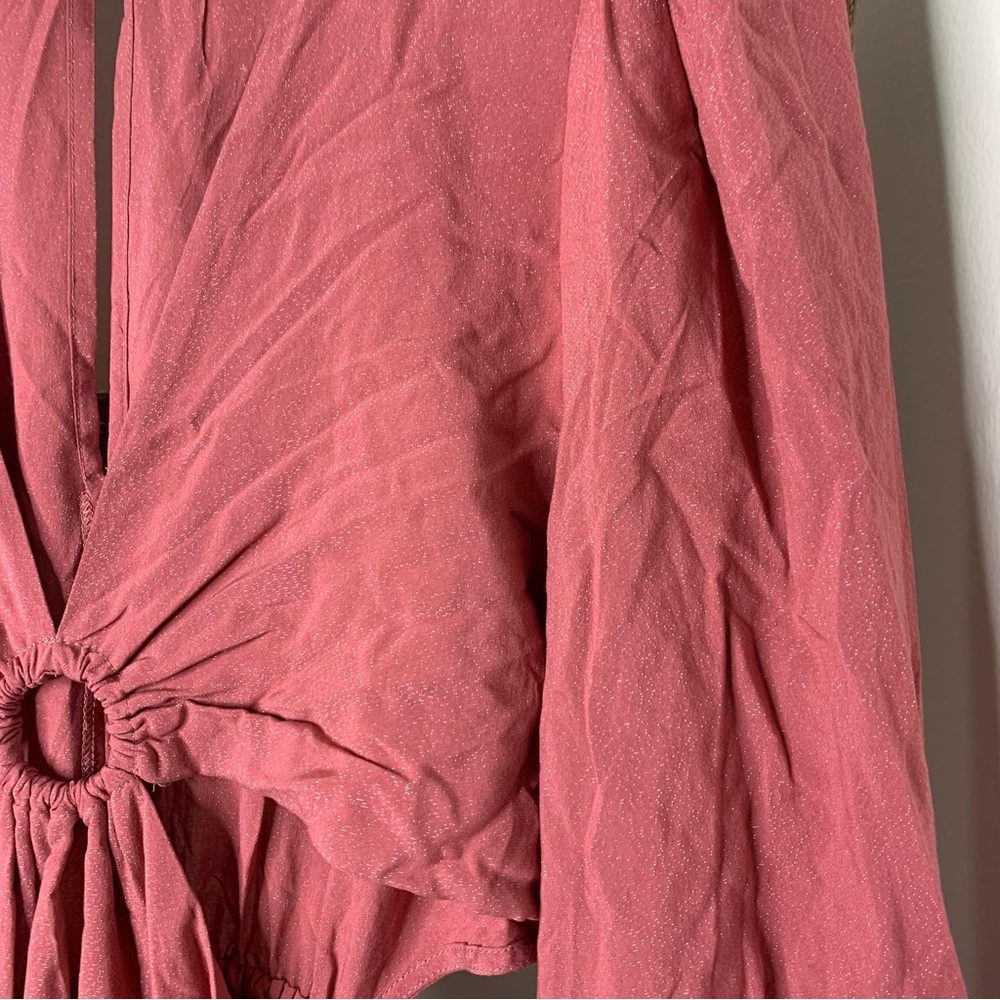 Lumiere Elegant Pink Long-Sleeve Dress L - Picture 2 of 8